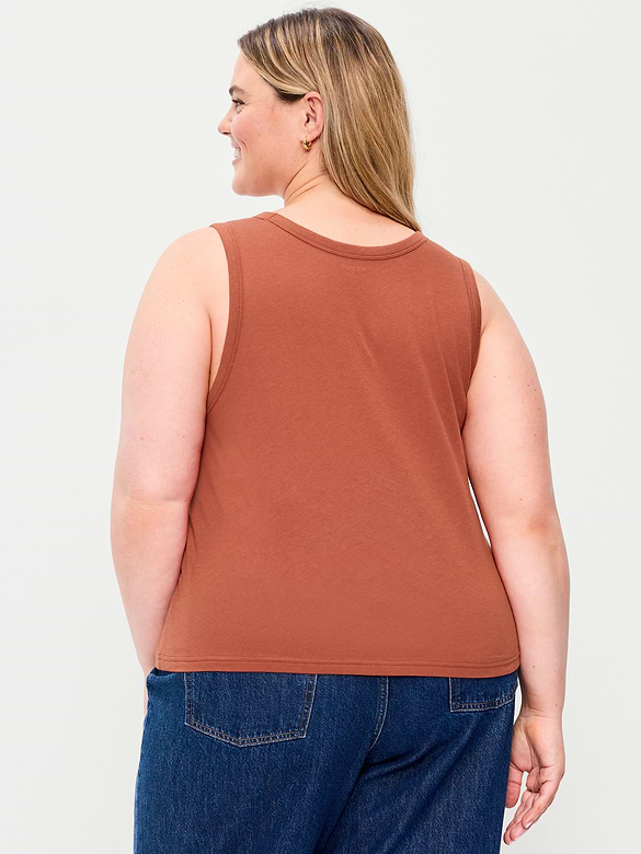 Relaxed Scoop-Neck Tank Top