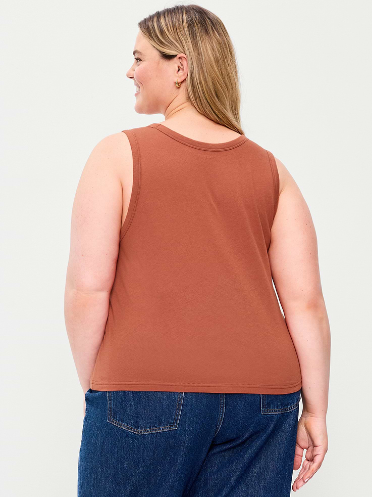 Image number 8 showing, Relaxed Scoop-Neck Tank Top