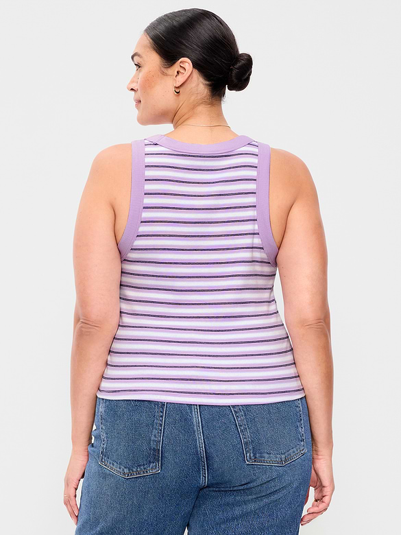 Camisole moulante à bords contrastants