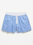 Image 4 of 4, Printed Twill Boxer Shorts for Girls