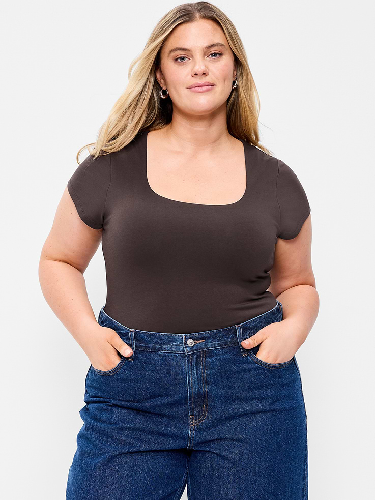 Image number 8 showing, Hug Double-Layer Scoop-Neck Top