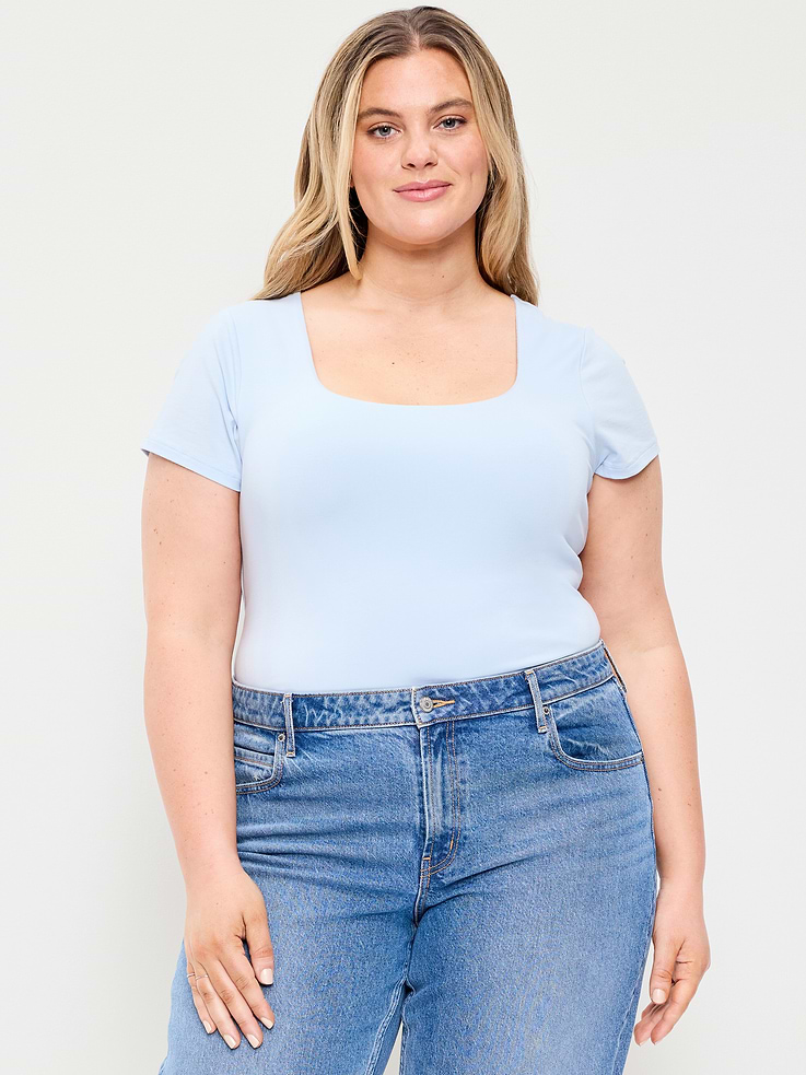 Image number 8 showing, Hug Double-Layer Scoop-Neck Top