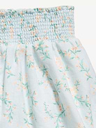 L'image numéro 5 présente Short à taille smockée en mélange de lin à motif pour fille