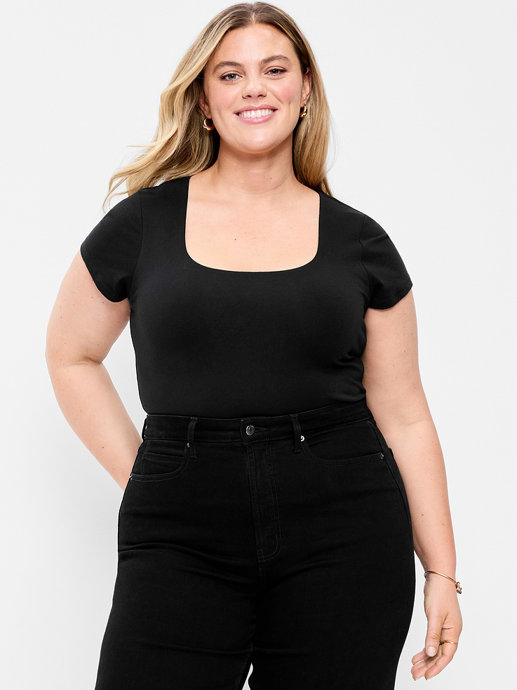 Image number 8 showing, Hug Double-Layer Scoop-Neck Top