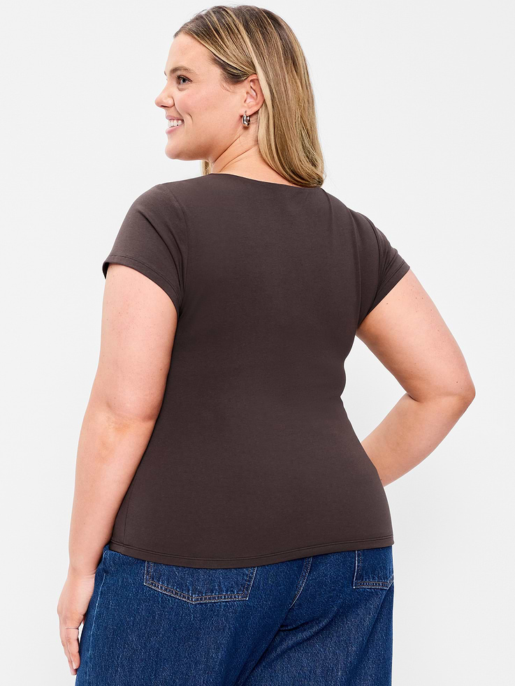 Image number 9 showing, Hug Double-Layer Scoop-Neck Top