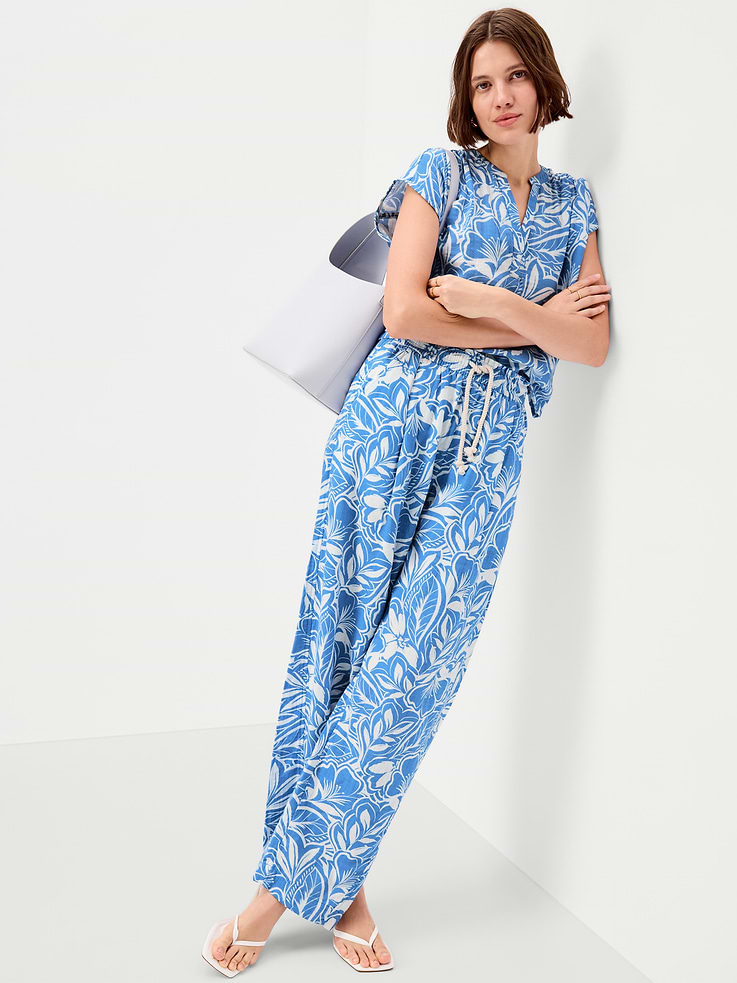 Image number 3 showing, Short-Sleeve Crinkle Gauze Popover Top