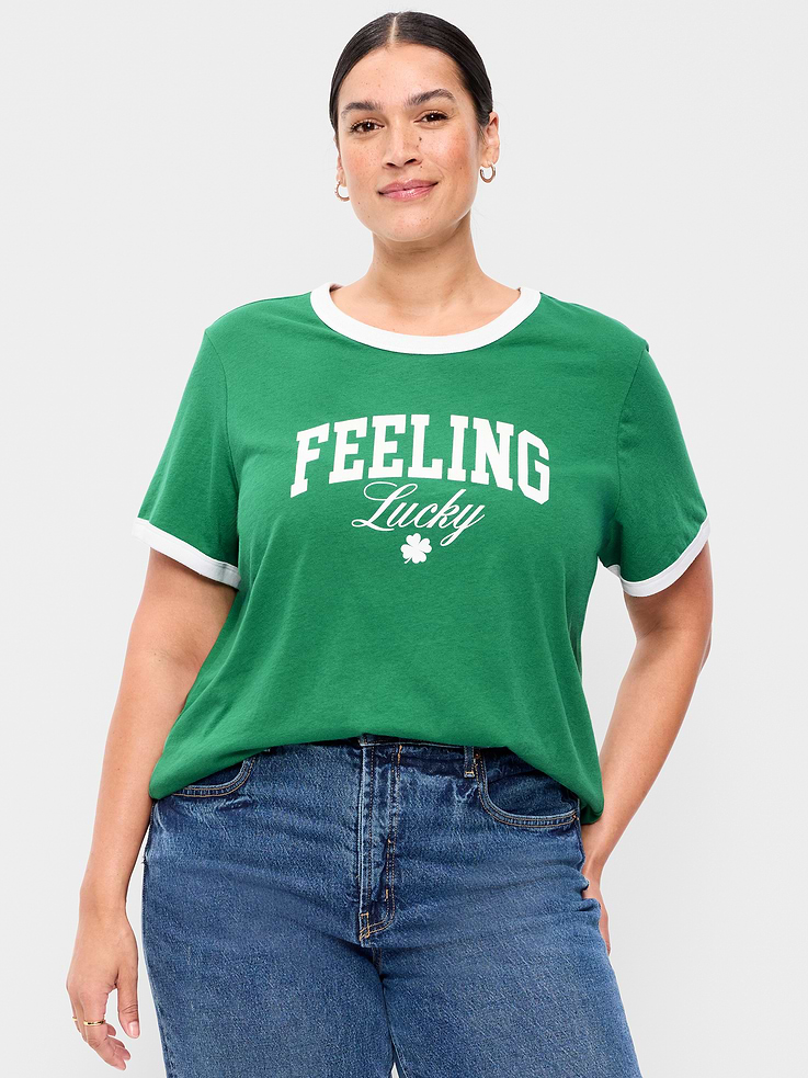 Image number 8 showing, EveryWear Crew-Neck Graphic Ringer T-Shirt