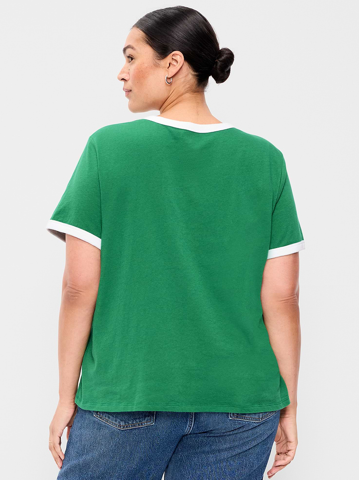 Image number 9 showing, EveryWear Crew-Neck Graphic Ringer T-Shirt