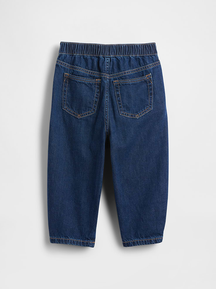 Image number 4 showing, Baby & Toddler Pull-on Barrel Jeans