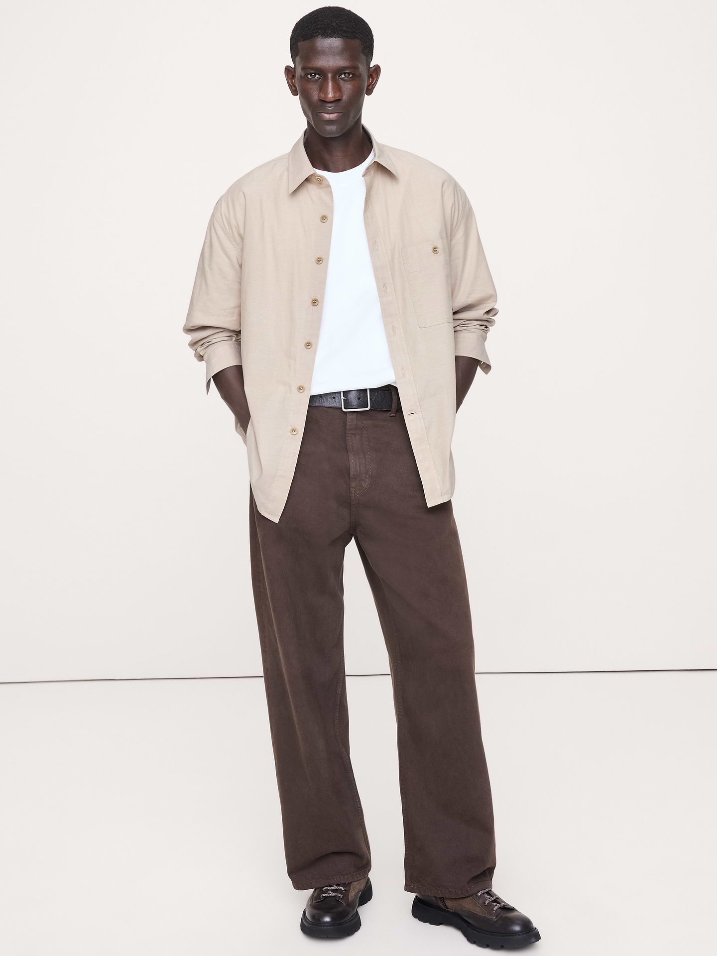Image number 1 showing, Relaxed-Fit Washed Cotton Poplin Shirt