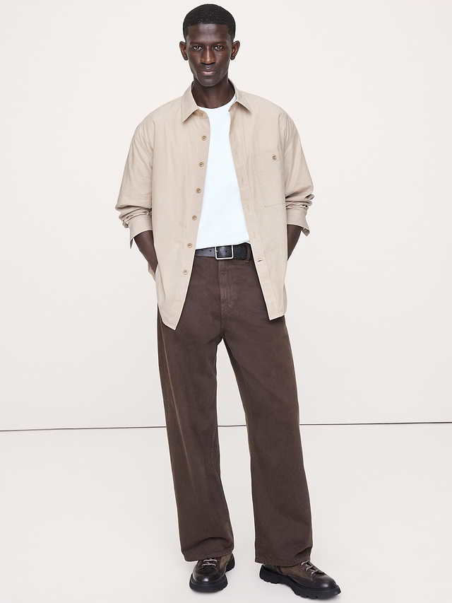 Relaxed-Fit Washed Cotton Poplin Shirt