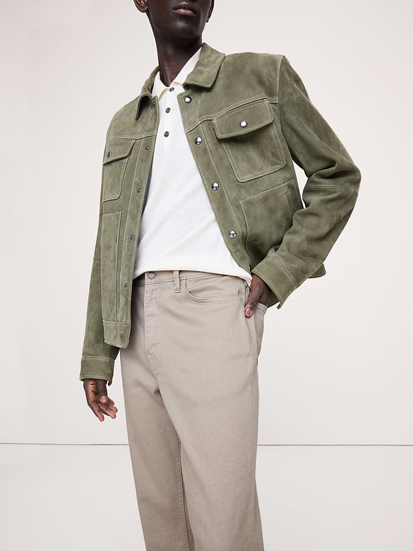 Straight Linen-Cotton Traveler Pant