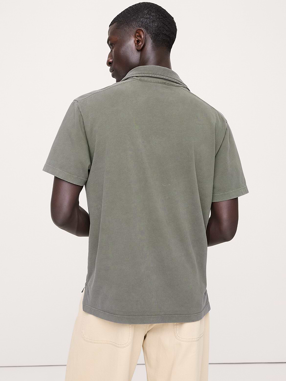 Relaxed Sueded Cotton Polo