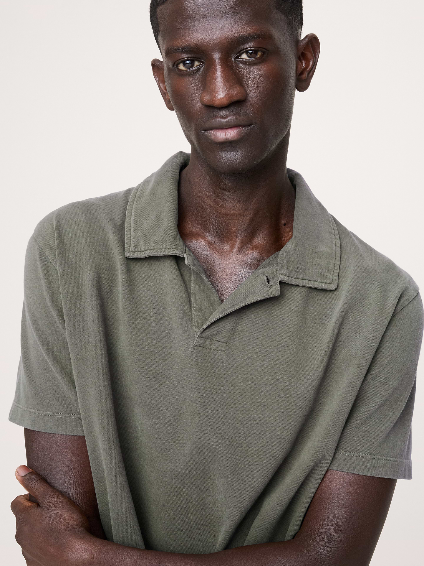 Image number 3 showing, Relaxed Sueded Cotton Polo