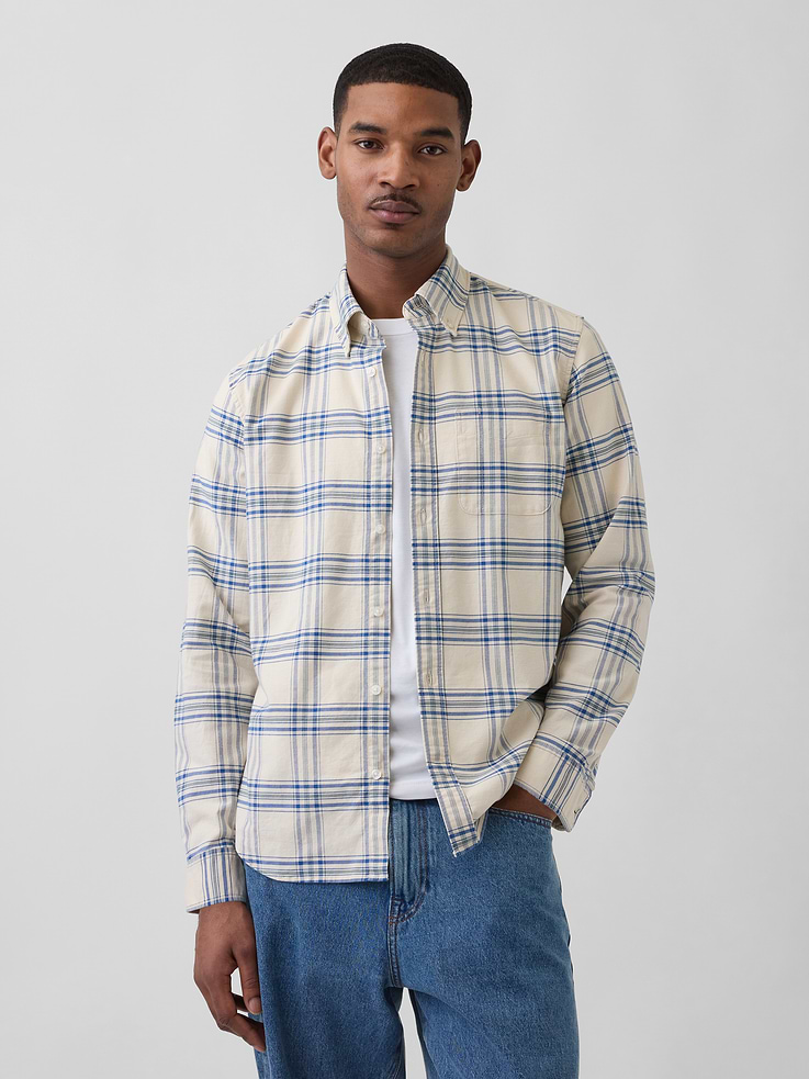 Image number 1 showing, Plaid Oxford Button-Down Shirt