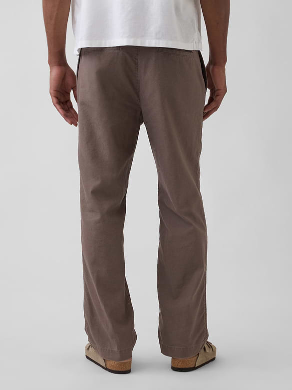 Linen-Cotton Relaxed Taper Easy Pants