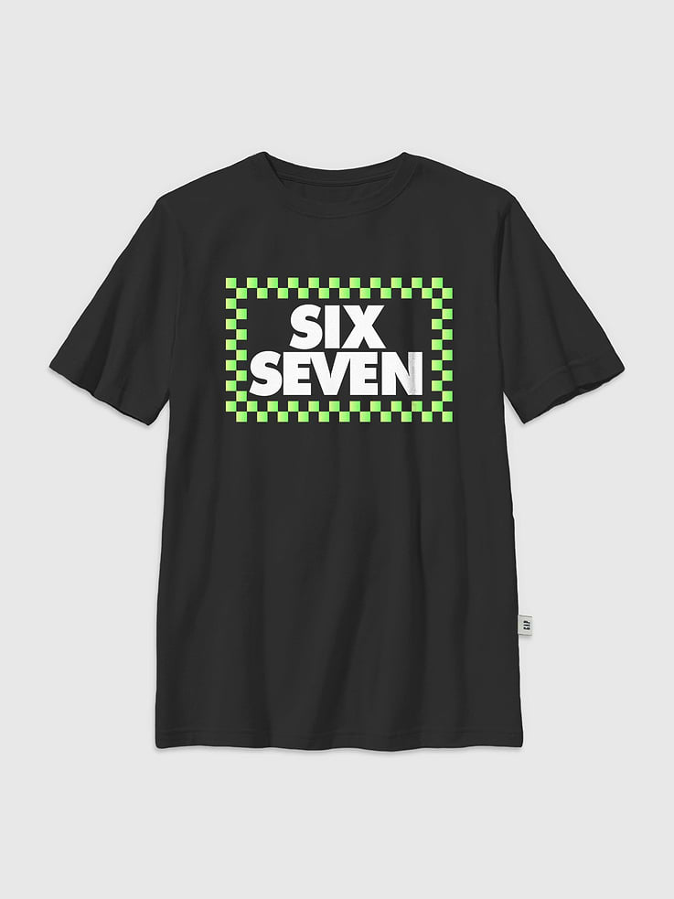 Image number 1 showing, Kids Six Seven Checkered Graphic T-Shirt