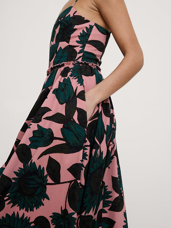 Soft Cotton Corset Maxi Dress