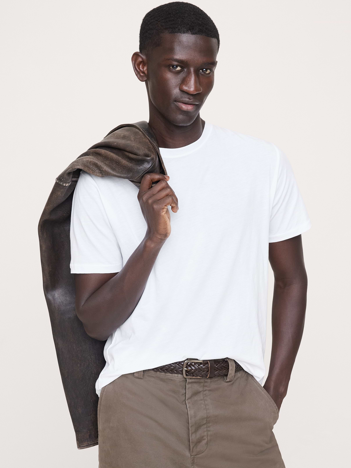 Image number 1 showing, Lightweight Cotton Crew-Neck T-Shirt