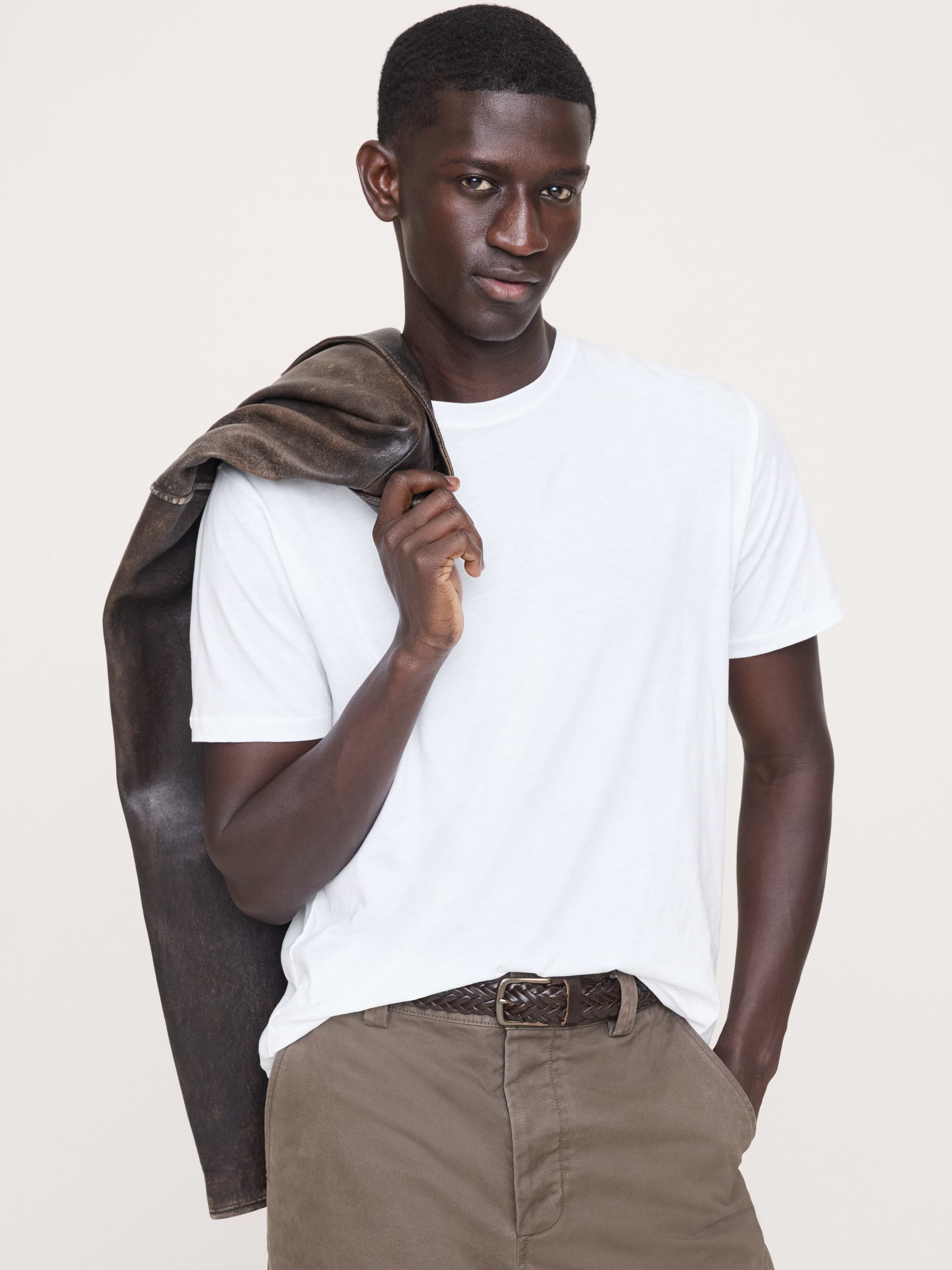 Image number 1 showing, Lightweight Cotton Crew-Neck T-Shirt
