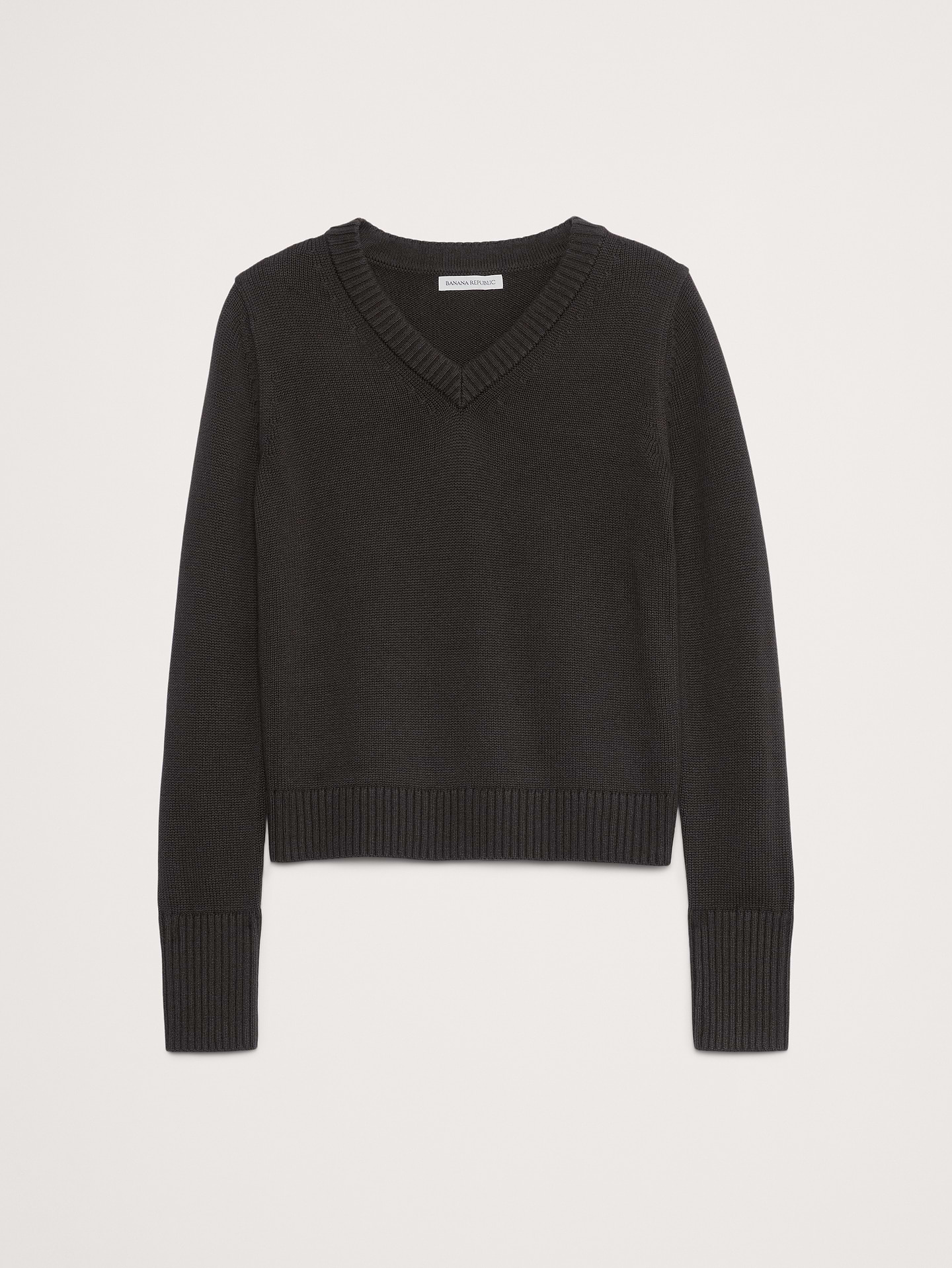 Image number 6 showing, Larkspur Cotton-Silk V-Neck Sweater