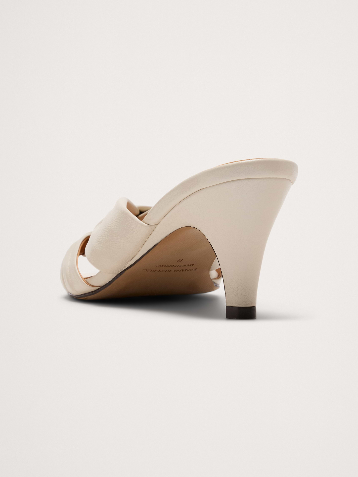 Image number 4 showing, Italian Leather Soft-Knot Heeled Sandal