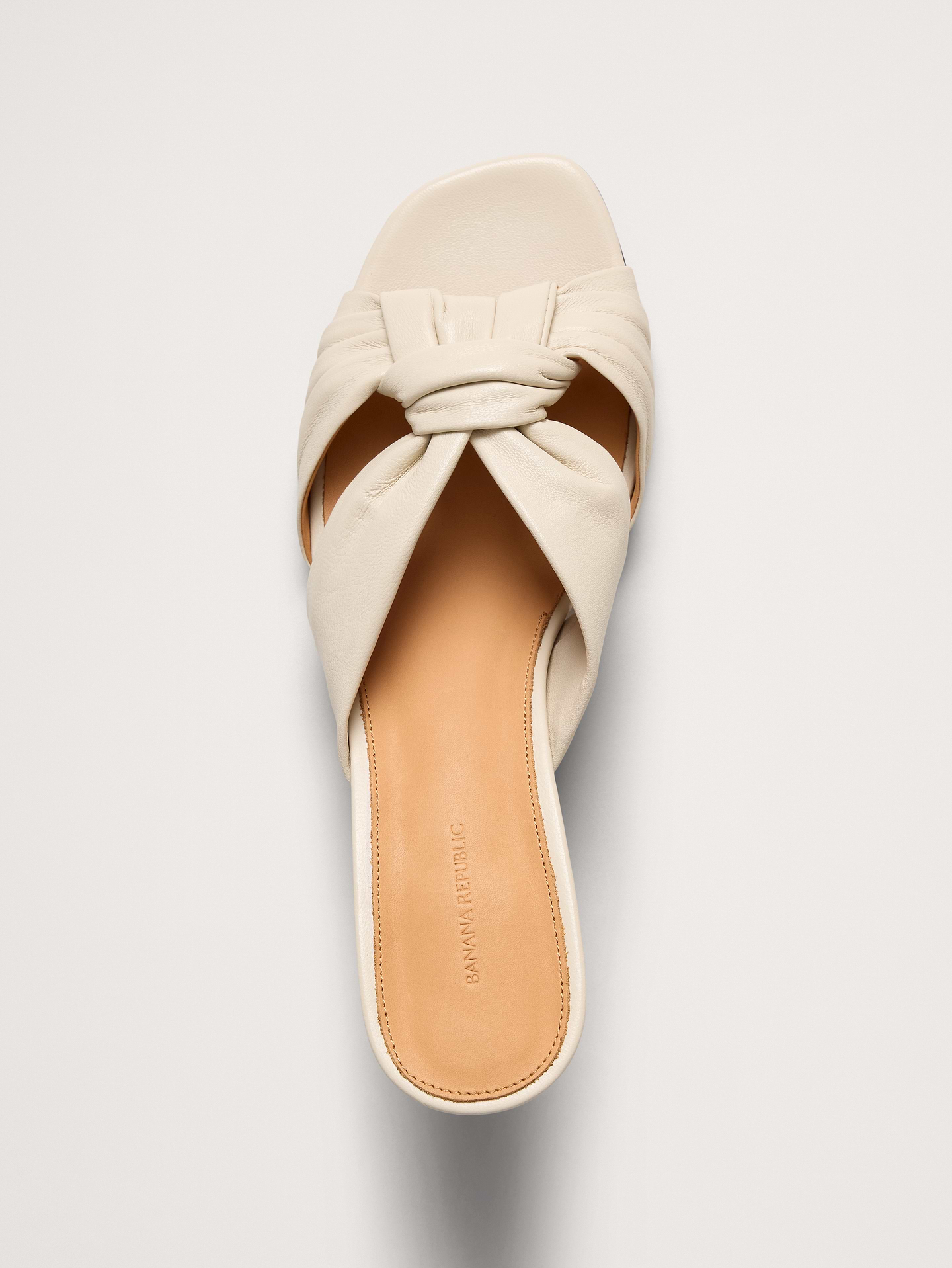 Image number 5 showing, Italian Leather Soft-Knot Heeled Sandal