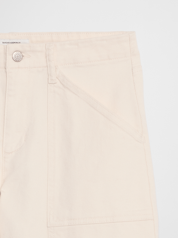 Barrel-Leg Mid-Rise Utility Jean