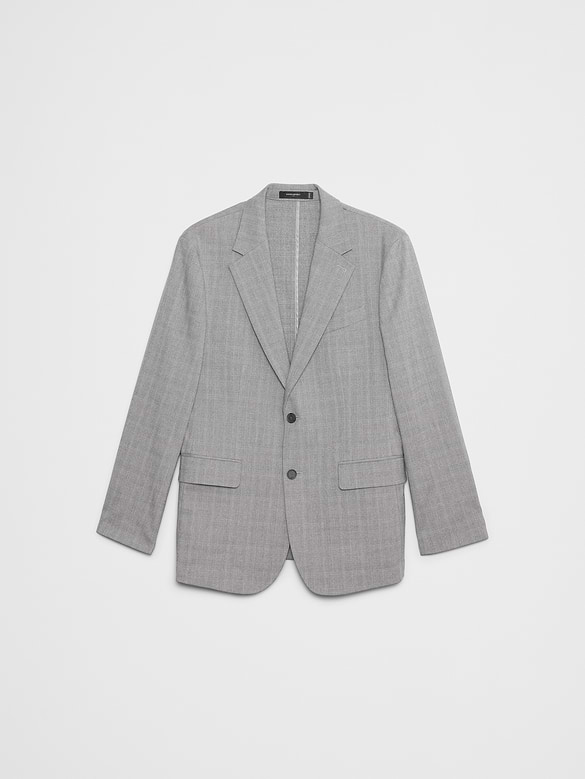 Tailored-Fit Plaid Jacket
