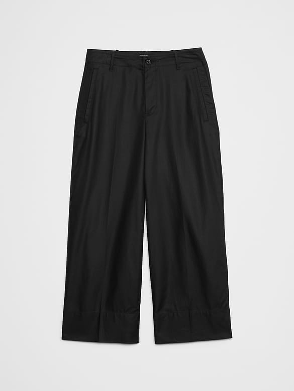 Wide-Leg High-Rise Cropped Pant