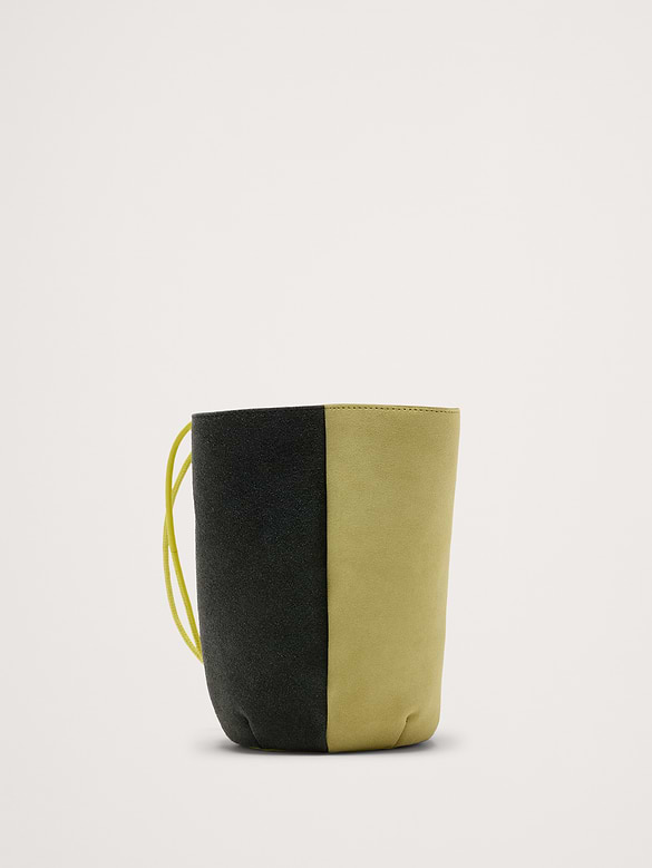 Color-block Suede Tulip Bag