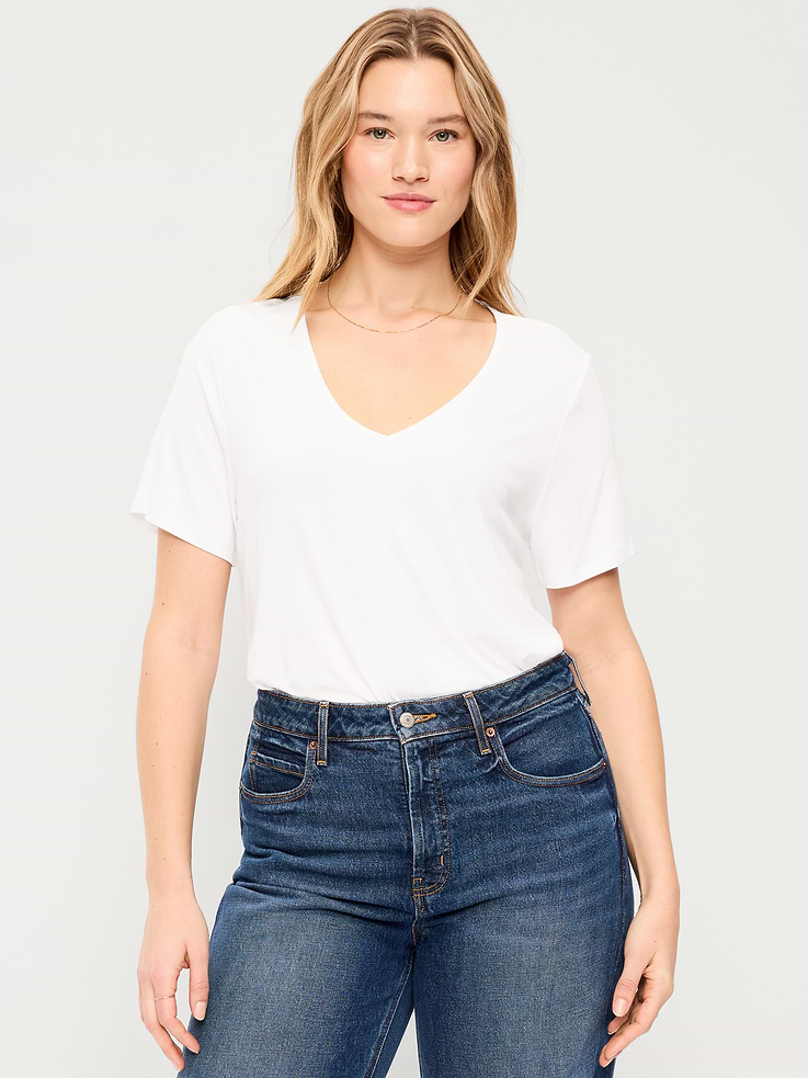 Image number 5 showing, Luxe V-Neck T-Shirt