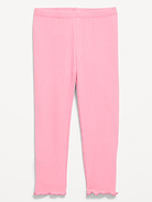 L'image numéro 1 présente Legging pleine longueur en tricot côtelé pour toute-petite