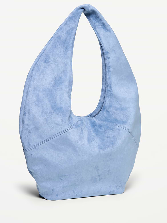 Oversized Faux-Suede Hobo Bag