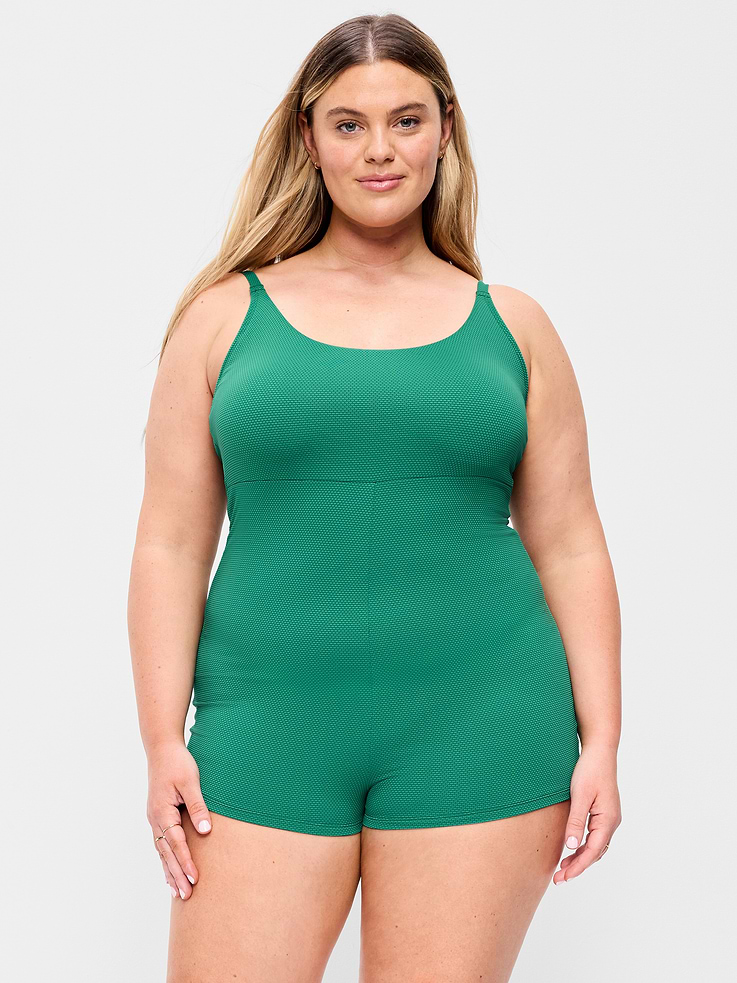 L'image numéro 7 présente Combinaison-short de baignade texturée, entrejambe de 6,5 cm