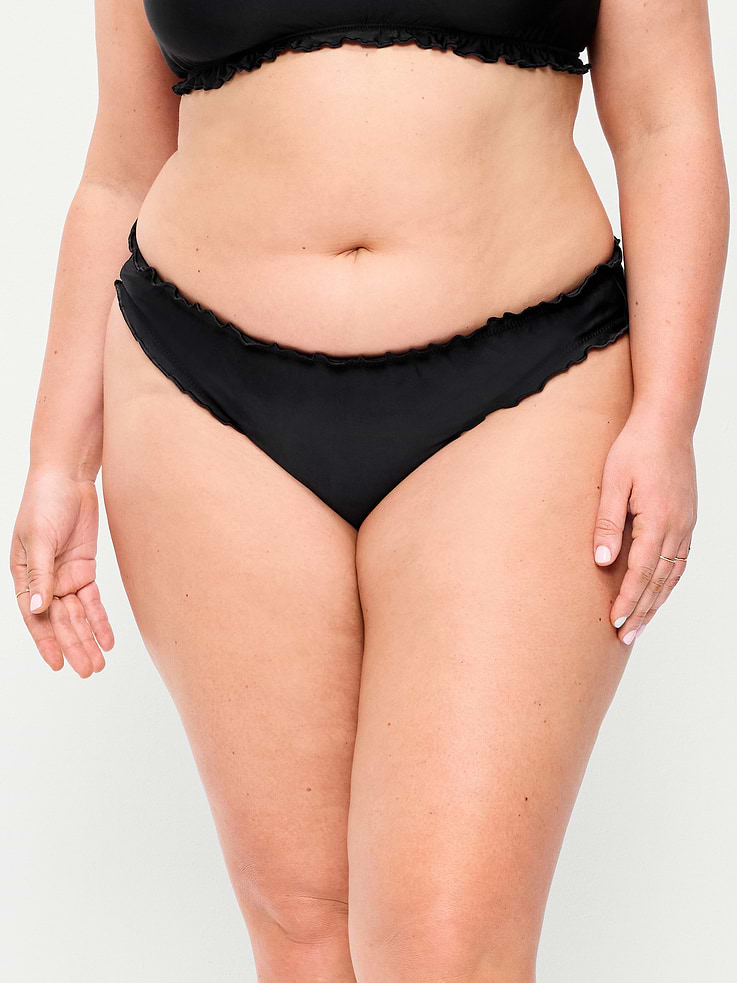 L'image numéro 7 présente Bas de maillot de bain taille mi-basse à volants