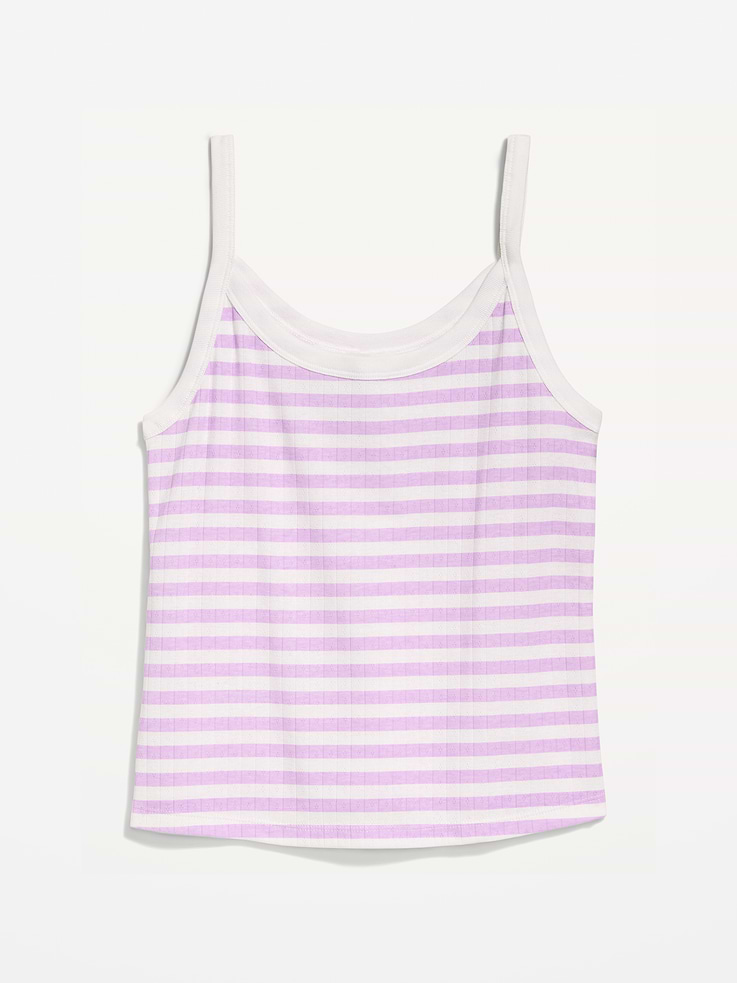 Image 4 of 6, Pointelle Cami Tank Top