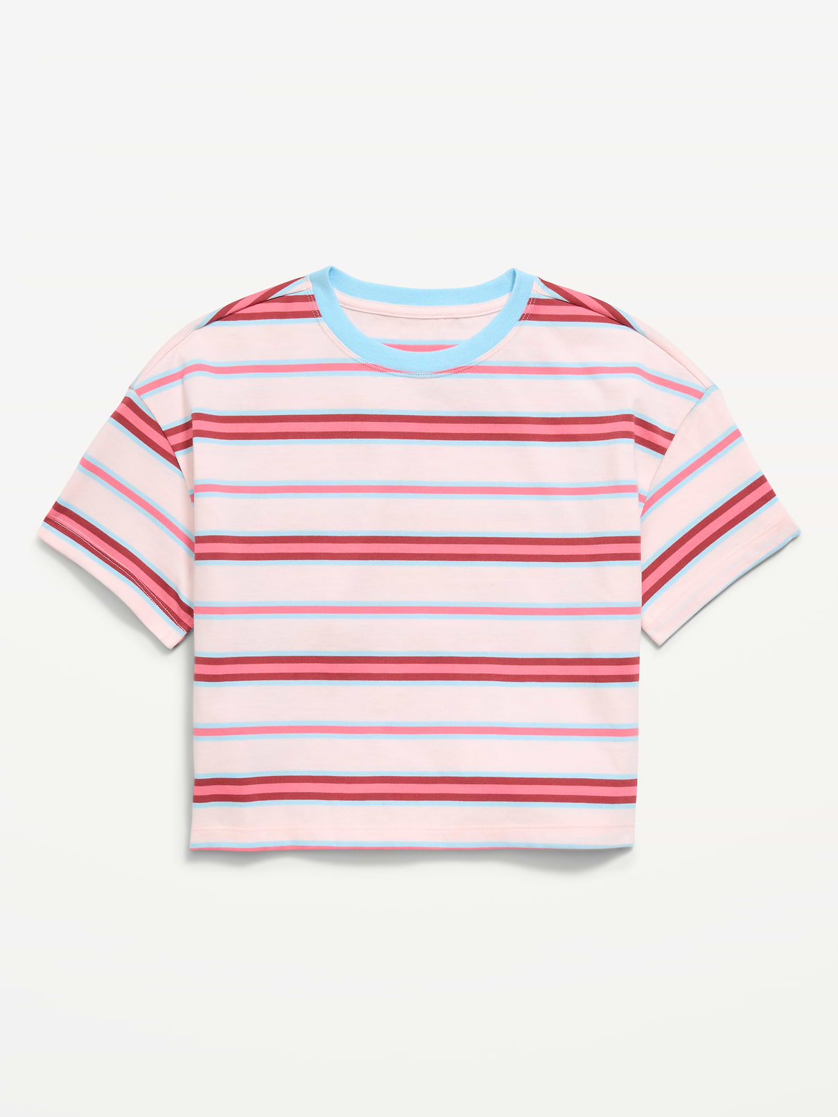 Image 2 of 3, Oversized Short-Sleeve Cropped T-Shirt for Girls