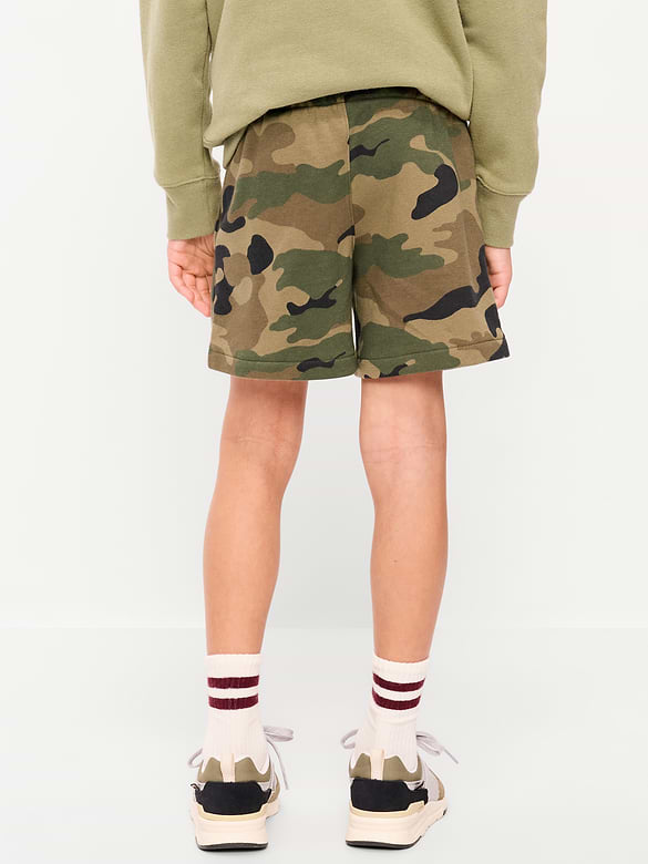Above Knee Logo-Graphic Fleece Jogger Shorts for Boys
