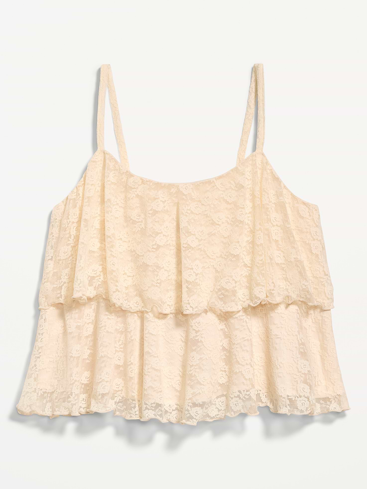Image number 6 showing, Sleeveless Tiered Lace Ruffle Top