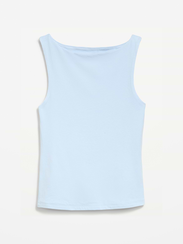 Hug Double-Layer Boat-Neck Top