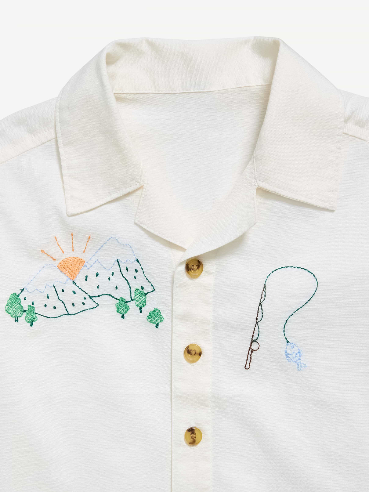 Image number 2 showing, Short-Sleeve Embroidered Shirt for Toddler Boys