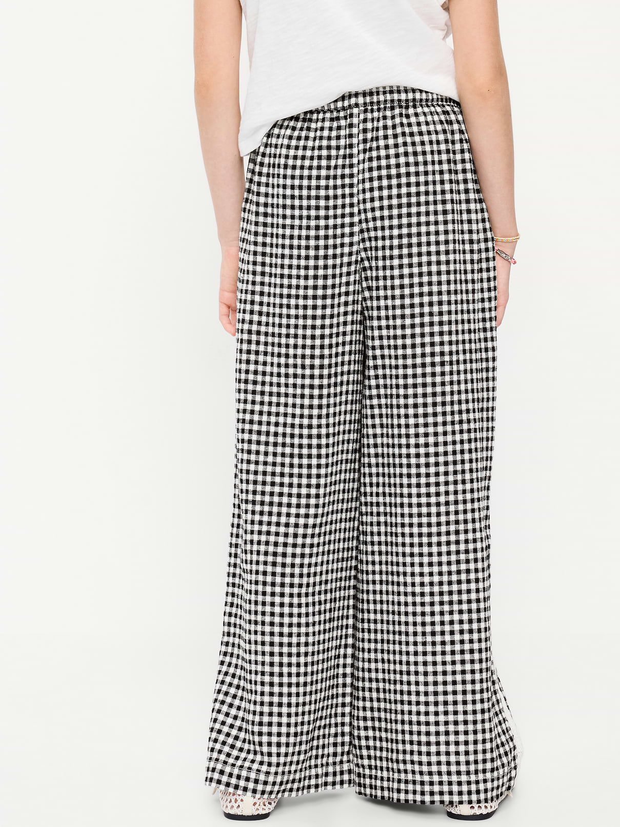 Image number 2 showing, Lace-Trim Linen-Blend Pants for Girls