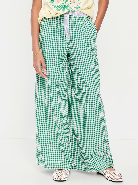 Pantalon ample à enfiler en sergé pour fille