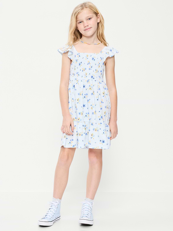 Fit and Flare Smocked Dress for Girls