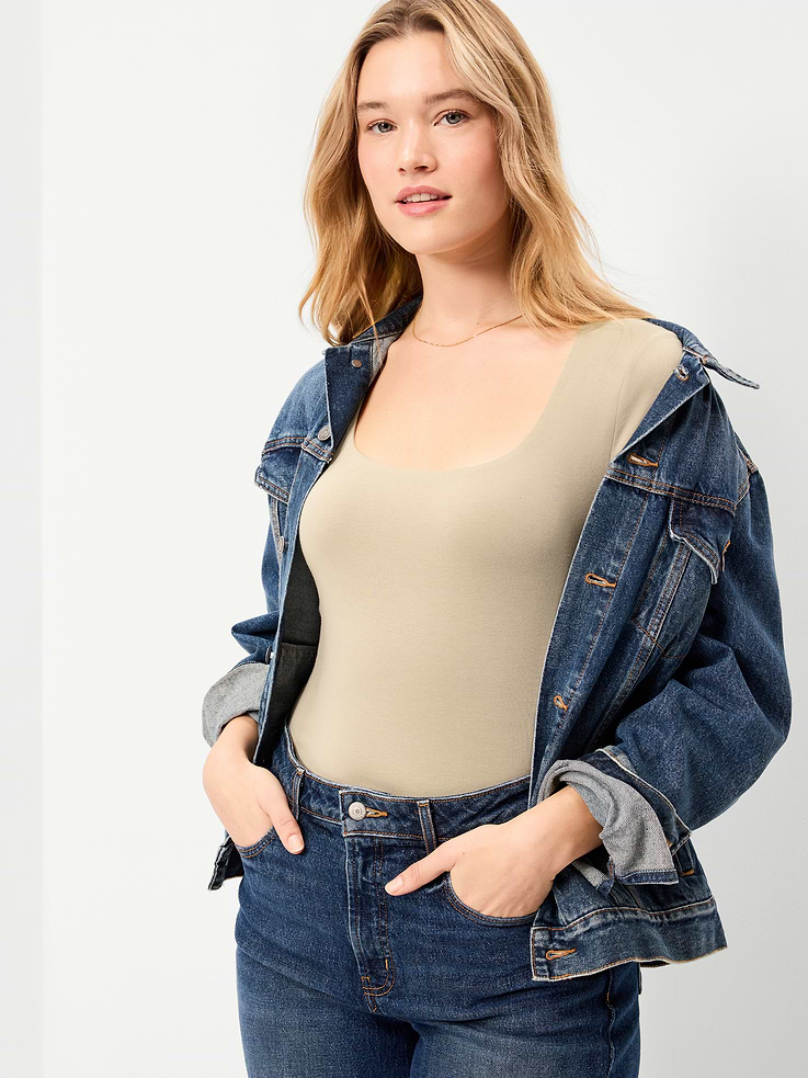 Image number 3 showing, Hug Double-Layer Scoop-Neck Top