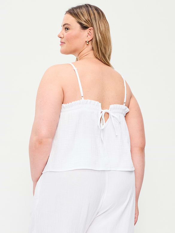 Crinkle Gauze Tank Top