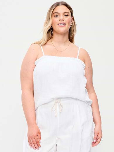 Image number 6 showing, Crinkle Gauze Tank Top