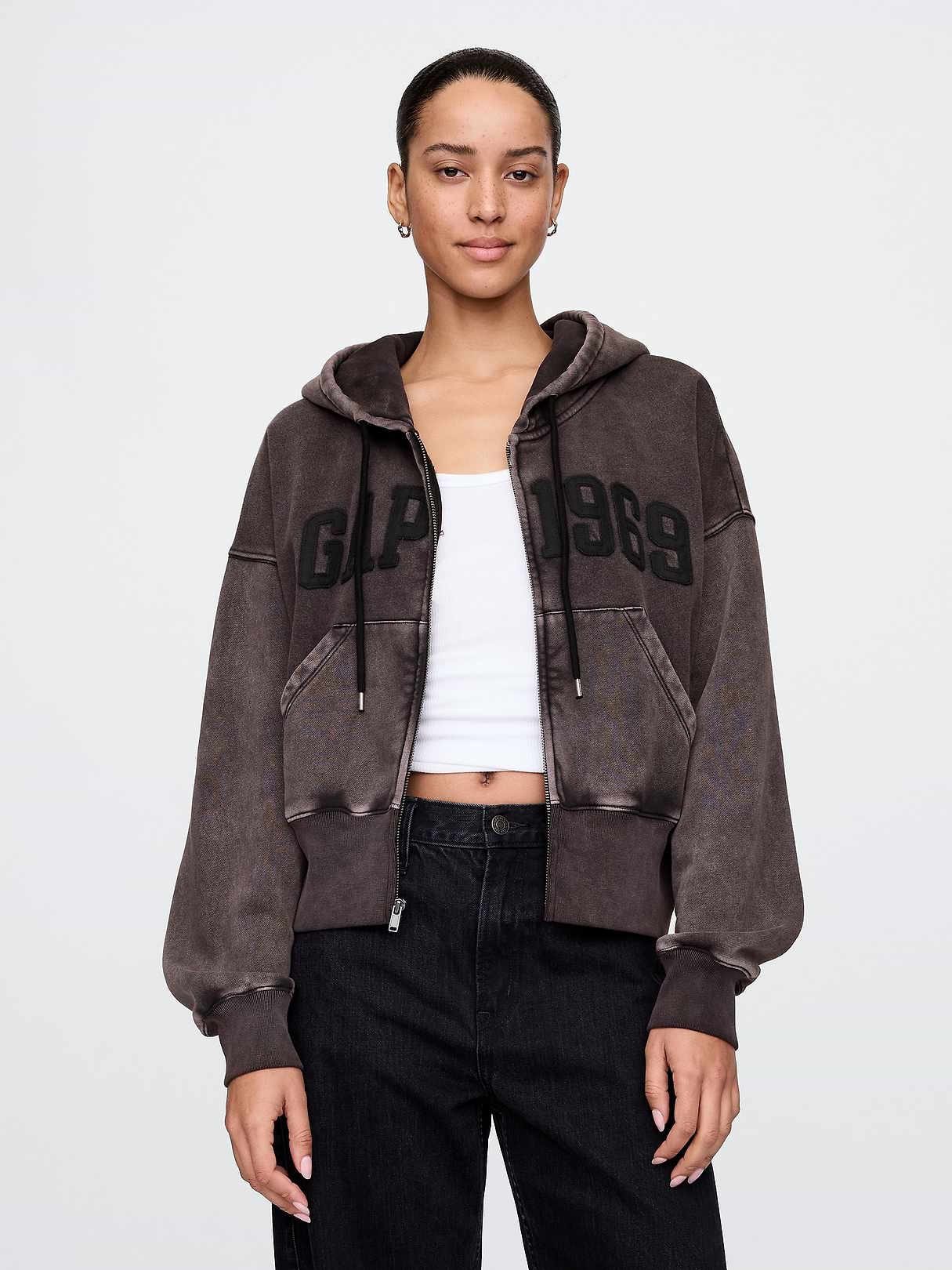 VintageSoft Wedge Zip Hoodie | Gap