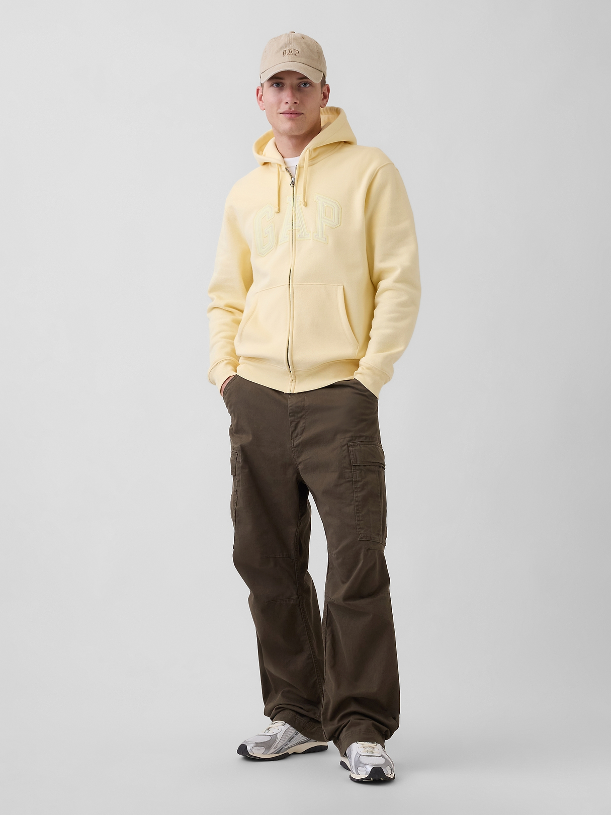 Adult VintageSoft Arch Logo Zip Hoodie | Gap